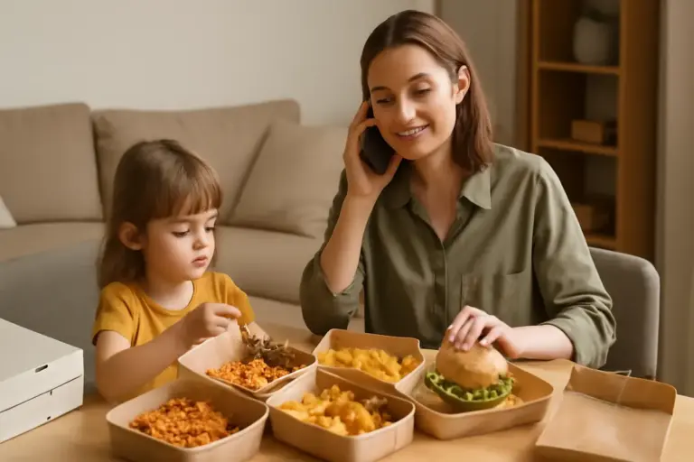 Ordinare cibo a domicilio per chi ha bambini: dritte pratiche per adattare menu e quantità